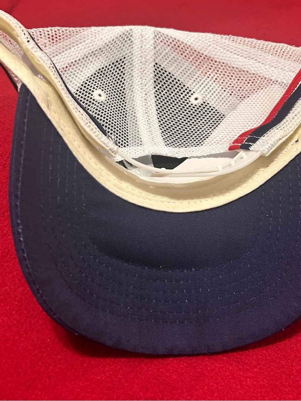 Vintage Atlanta Braves Embroidered Navy and White Logo Baseball Cap - Picture 3 of 5
